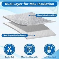 Rembourrage résistant à la chaleur, rembourrage thermique isolant pour maniques, tissu réfléchissant la chaleur doux pour la couture, les travaux manuels, 35 x 47 pouces