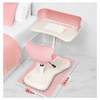 Chaise de bureau ergonomique réglable et mobile Tenwin 2802-8-9 rose pour étudiants, enfants, école, maison, bureau - Vente directe
