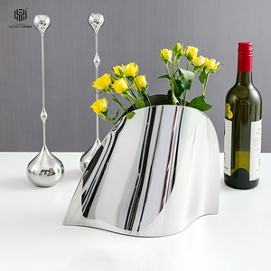 Cubetera para Champán de Acero Inoxidable, Forma de Barco, Pulido Espejo, Enfriador de Vino de Lujo, Jarrón Decorativo para Fiestas - Product Image 1