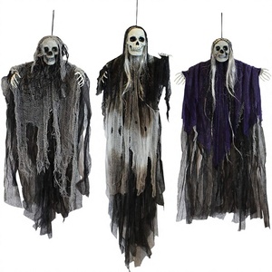 Kit de 3 Esqueletos Colgantes Luminosos de Halloween, Decoración Espeluznante para Fiestas y Salas de Escape - Product Image 1