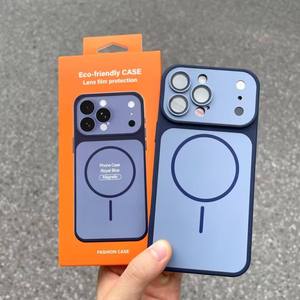 เคสโทรศัพท์แบบแม่เหล็กผิวสัมผัสนุ่มด้าน สำหรับ iPhone 18 Pro Max 17 Pro Max 17 Air 16 15 14  วัสดุ TPU+PC ป้องกันเลนส์กล้อง - Product Image 4