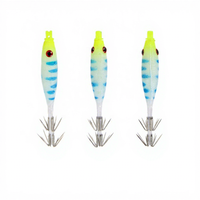 LETOYO EGI Squid Jigs 3.8g 77mm Soft Wood Shrimp Saltwater Lifelike Simulation Octopus Cuttlef