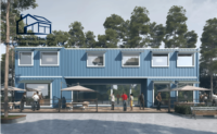 ZN Maison conteneur à montage rapide à deux étages, bureau de chantier modulaire, hébergement portable pour travailleurs, unité de logement temporaire