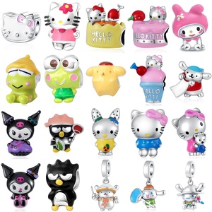 2026 Más Vendido Colgante de Plata 925 con Diseño de <span class=keywords><strong>Gato</strong></span> y Rana de Dibujos Animados, Accesorios DIY para Collares y Pulseras, Joyería Exquisita Directo de Fábrica - Product Image 1