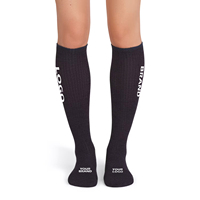 Chaussettes de sport à compression du genou personnalisées, absorbant la transpiration, respirantes, en bambou, chaussettes de sport personnalisées, chaussettes hautes pour hommes