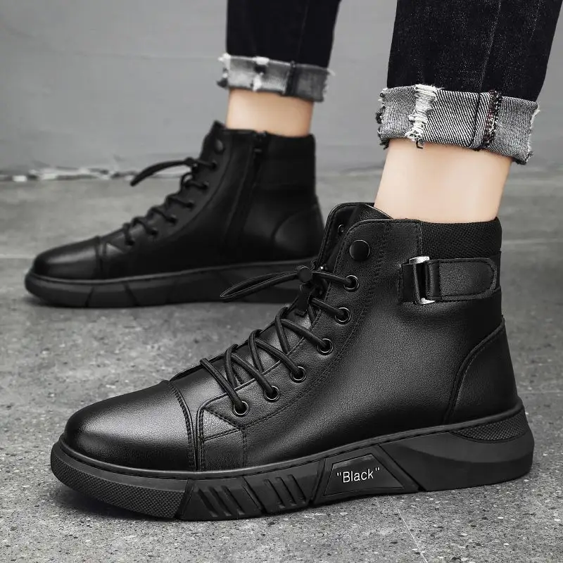 Autumn new high-top Martin boots shoes men's lightweight soft sole sports casual shoes