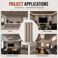 Panneaux acoustiques en bois Akupanel WINEGO, décoration murale intérieure moderne, panneaux acoustiques en bois MDF avec PET