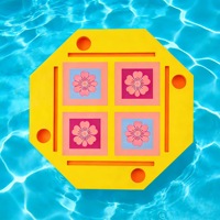 Table de jeu de mahjong flottante octogonale pliable avec plateau en mousse non pneumatique