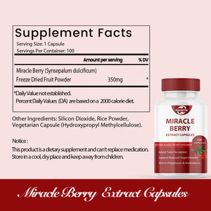 Capsules d'extrait de baies miracle en marque blanche OEM – Ajuste la perception du goût, soutien antioxydant, soutien à la santé, complément alimentaire - Product Image 4
