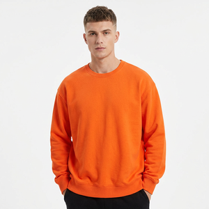 Sweat-shirt en coton mélangé lourd 300g pour homme, col rond, coupe classique, couleur unie, logo personnalisé OEM - Product Image 6