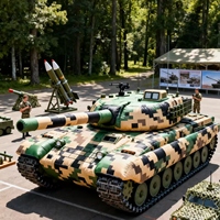 Modèle gonflable géant personnalisé de simulateur de missile, véhicule de lancement Patriot, cible factice blindée, avion, camion en PVC pour fête