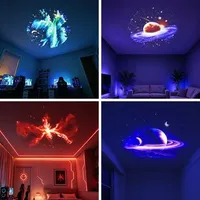 Mini projecteur d'étoiles USB, lumière LED réglable à 360°, lampe d'ambiance pour chambre à coucher, lumière romantique pour anniversaire