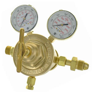 Regulador de Oxígeno y Acetileno de Latón de Dos Etapas de Alta Resistencia, Reductor de Presión de Alto Flujo para GLP, Helio, Propano, Argón, CO2, Gas Natural - Product Image 3