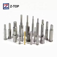 Z-TOP JZ-243 Pasadores Expulsores Duraderos de Alta Precisión Estándar DIN SKD61, Componentes de Molde Tratados Térmicamente y Nitrurados para Moldes de Plástico