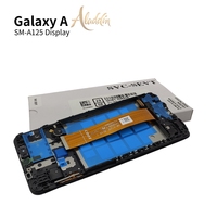 Téléphones mobiles LCD d'origine pour Samsung A125 A12 Pièces détachées LCD avec cadres d'assemblage de remplacement avec LCD Service Pack