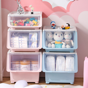 Puerta transparente de plástico <span class=keywords><strong>diagonal</strong></span> grande para cocina, sala de estar, baño, caja de almacenamiento apilable, juguetes, organizador Visual para el hogar - Product Image 4