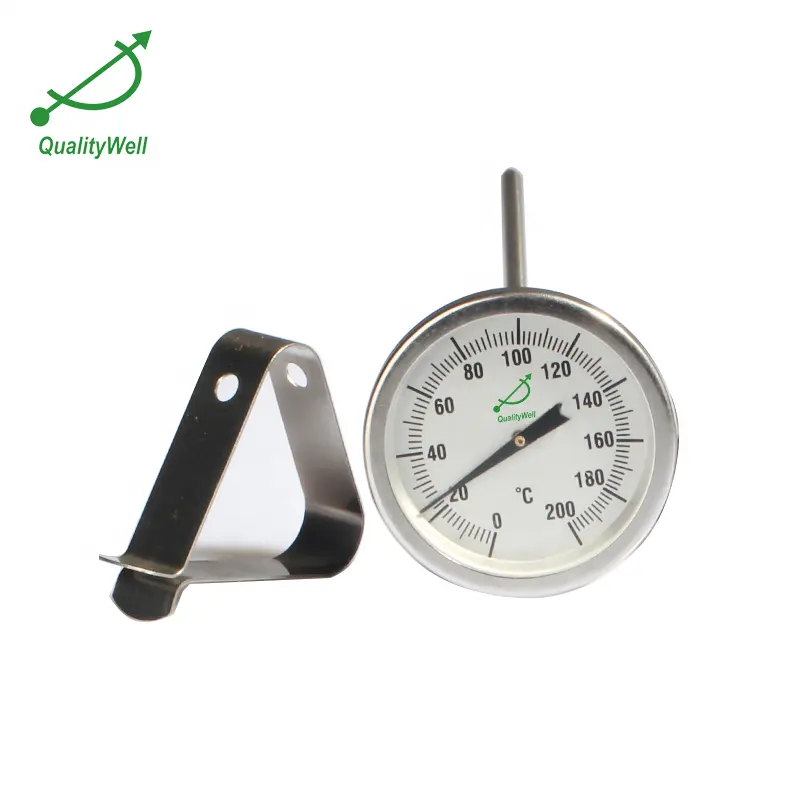 3 "Meten Siroop Temperatuur Houten Handvat Bimetaal Thermometer