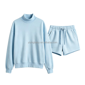 Set 2 Pezzi per Ragazze: Felpa Tinta Unita a Maniche Lunghe e Pantaloni con Elastico in Vita, Morbido Spandex/Cotone, Abbigliamento Sportivo Casual - Product Image 2