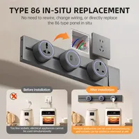 Prise murale industrielle et hospitalière KSQ 32A 8000W avec interrupteur, adaptateur mobile standard FR EU US UK et ports USB