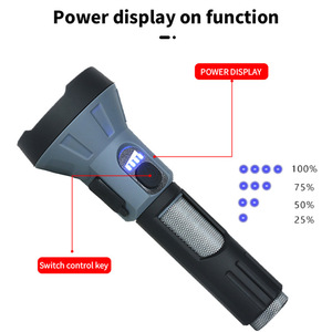 Linterna LED de Alta Potencia, Alcance de 500m, Recargable, Portátil, para Exteriores, Emergencias y Búsqueda - Product Image 3