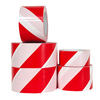 Ruban de signalisation de sécurité en plastique non adhésif, rouge/blanc, personnalisé, avec logo de marque, pour barricade de danger, avertissement PE