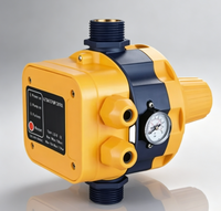 Contrôleur de pression de pompe à eau avec interrupteur automatique, manomètre intégré, protection contre la marche à sec, pompe de surpression en plastique 250V 650PSI
