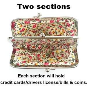 Porte-monnaie en toile vintage à fleurs roses porte-monnaie à sublimation porte-monnaie à impression personnalisée mini porte-monnaie à fermeture éclair - Product Image 3