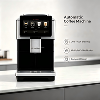 Machine à café commerciale entièrement automatique en acier inoxydable, du grain à la tasse, pour petit café ou bistro