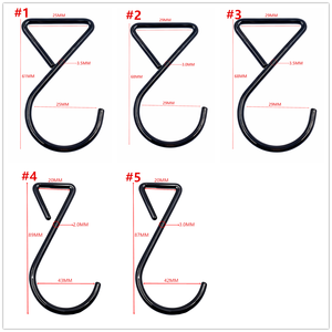 Dây thép không gỉ S móc đen gỉ phòng chống kim loại móc áo hình chữ S - Product Image 5