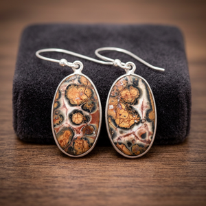Beautiful Mexican Bird Eye Cabochon Gemstone Bezel Setting Handmade 925 Sterling <b>Silver</b> Drop <b>Earrings</b> for Party Occasions - Product Image 3