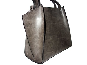 Sac à main trapèze noir en cuir à Rivet pour femmes, 100%, fait à la main, Top Grain, simple, en coton, nouveau - Product Image 2