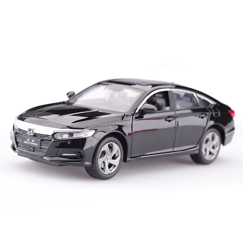 New Arrival 1/32 Scale Model Car Diecast Honda Accord Pull Back Alloy Metal Cars with Sound Light