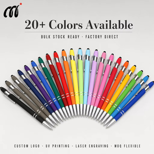 Wholesale Custom Logo Metal Stylus Ballpoint <strong>Pen</strong> 1.0mm 2-in-1 Touch Screen Executive <strong>Pen</strong> for Business Gift - Product Image 3