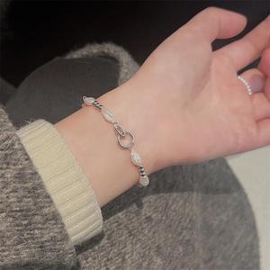 Zhizhen Luxury Premium <b>Fine</b> <b>Jewelry</b> Set-Baroque Freshwater Pearl Bracelet with Pure Silver <b>Body</b> Natural Regeneration New Light - Product Image 3