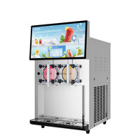 Nouvelle machine à slush commerciale 2025, 12L*2, grande capacité, boisson froide, trémie de 8L et cylindre de 4L, machine à slush 220-240V/50/60Hz