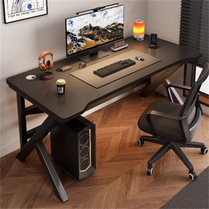 Mesa <span class=keywords><strong>de</strong></span> Computadora para Juegos <span class=keywords><strong>de</strong></span> Cibercafé, Mesa Resistente con Superficie <span class=keywords><strong>de</strong></span> Fibra <span class=keywords><strong>de</strong></span> Carbono, Mesa <span class=keywords><strong>de</strong></span> Trabajo para Oficina en Casa con LED para Estudiantes - Product Image 3