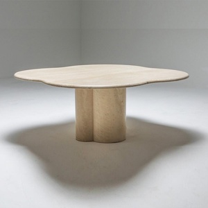 Mesa de Centro de Mármol Travertino Natural, Estilo Moderno y Ejecutivo, Diseño <span class=keywords><strong>Super</strong></span> Delgado, Mueble para Sala de Estar, Villa, Hotel, Espacios Pequeños - Product Image 3
