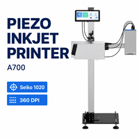 Impresora de Inyección de Tinta Piezoeléctrica Industrial de Alta Resolución para Codificación de Cajas de Cartón, Seiko 1020, 360DPI, Códigos QR, Códigos de Barras, Fecha, Logotipo, Datos Variables