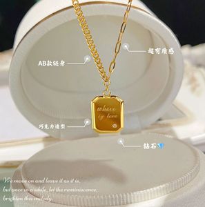Xinfly 18K Letter Two -sided Gold Coin Clavicle Chain Female Simple <b>Necklace</b> - Product Image 4