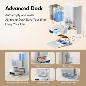 Robot hút bụi lau nhà Dreame Mova P10 Pro Ultra 13000Pa, tự động lau, giặt, sấy, xoay kép, vệ sinh nhà cửa, ứng dụng LDS, nước nóng, dùng cho khách sạn - Product Image 3