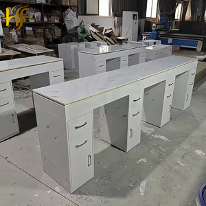 Table de manucure en gros pour salon de manucure, mobilier de salon de manucure, Tavolo Unghie, <span class=keywords><strong>Mesa</strong></span> De Design, bureau avec collecteur de poussière - Product Image 5