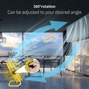10 ''avec trou boîtier ventilateurs extérieurs sans fil ventilateur Durm à piles ventilateur de sol Rechargeable en métal HJ-10RD de vent fort - Product Image 6