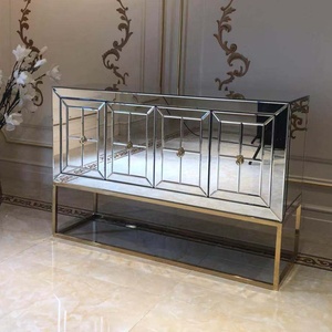 Antieke Woonkamer Golden Mirrored Meubels Gespiegeld Borst Kast Dressoir