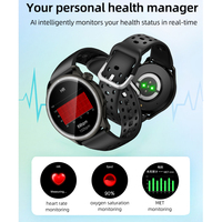 Montre connectée IA avec appels Bluetooth, écran AMOLED 1,43 pouces, autonomie 5-10 jours, étanche IP68, traduction IA, enregistrement de réunions, suivi d'activité physique