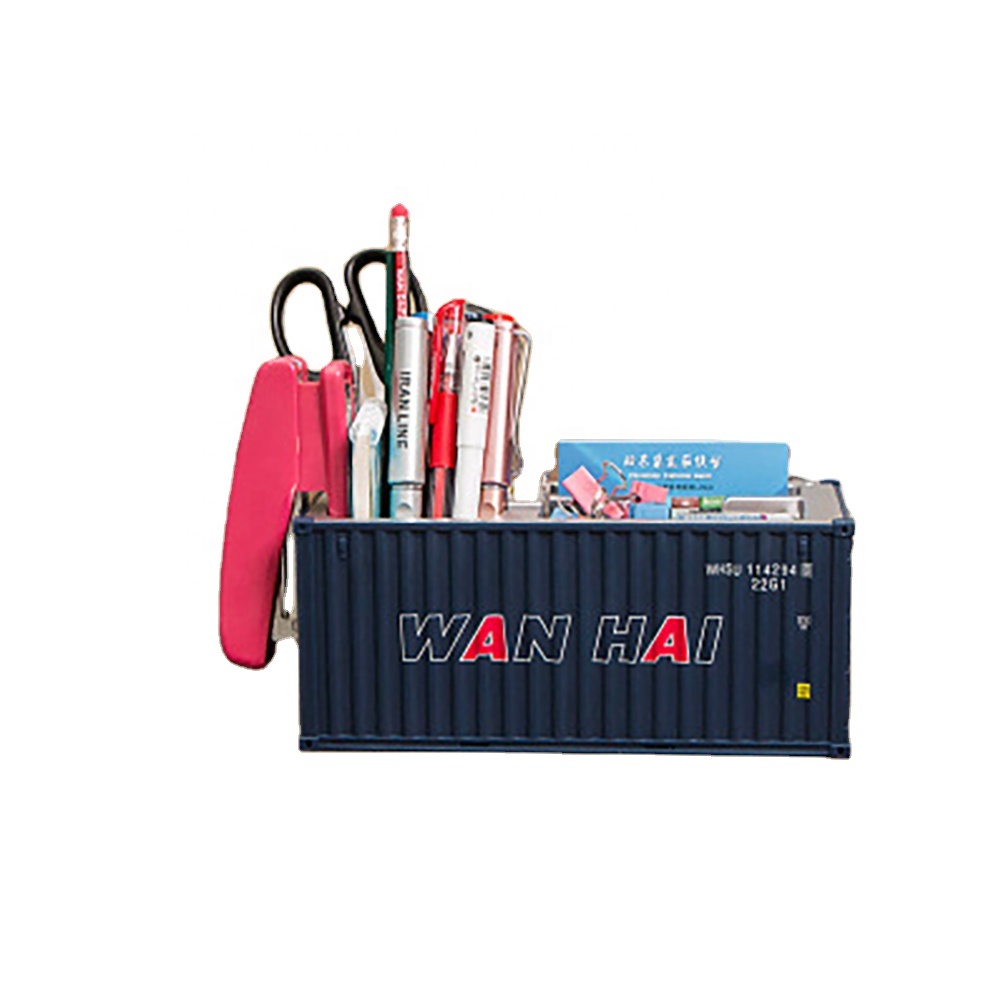 Новое поступление, пластиковый держатель для ручек в форме контейнера, школьные, домашние и офисные канцелярские принадлежности, Настольный Пенал для хранения