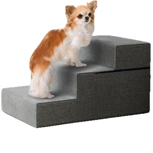 Hondentrappen voor hoge bedden om op hoog <span class=keywords><strong>bed</strong></span> te komen, 3-traps kattenhelling voor grote honden - Product Image 1