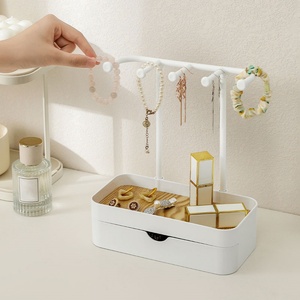 Double Layered Jewelry Display Stand Cosmetic Ring Hair Bands Necklace Exquisite <b>Portable</b> Organizer for Household - Product Image 4