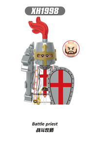 Serie de Caballeros Medievales: Bloques de Construcción de Figuras de Juguete de Caballero Teutónico del Hospital del Corazón de León, Pastor de Batalla - Product Image 3