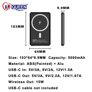 Customized Magnetic Wireless 5000mAh Type C Input PD22.5W Ultra Portable Pocket Size OEM ODM Travel Power Bank for Outdoor - Product Image 2