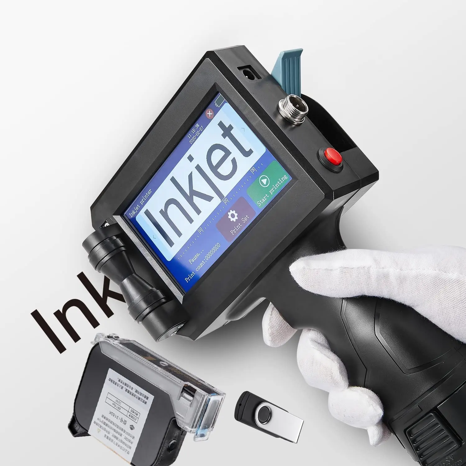 Gemaakt In China, een Half Inch Sneldrogend Inkt Cartridge Wordt Gebruikt Voor Draagbare Handheld Inkjet Printer Print Datum Qr Code Barcode